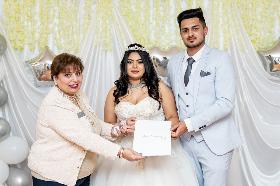 Presentation of Marriage Certificate